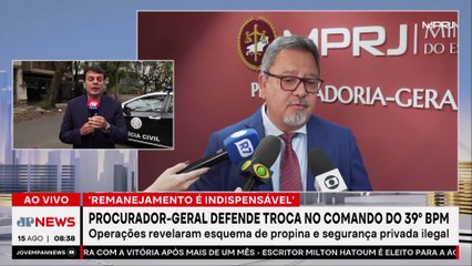 Procurador-geral defende mudança no comando da PM após prisões no RJ