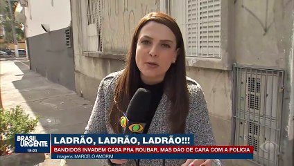 Criminosos invadem residência para roubar, mas dão de cara com a polícia na fuga