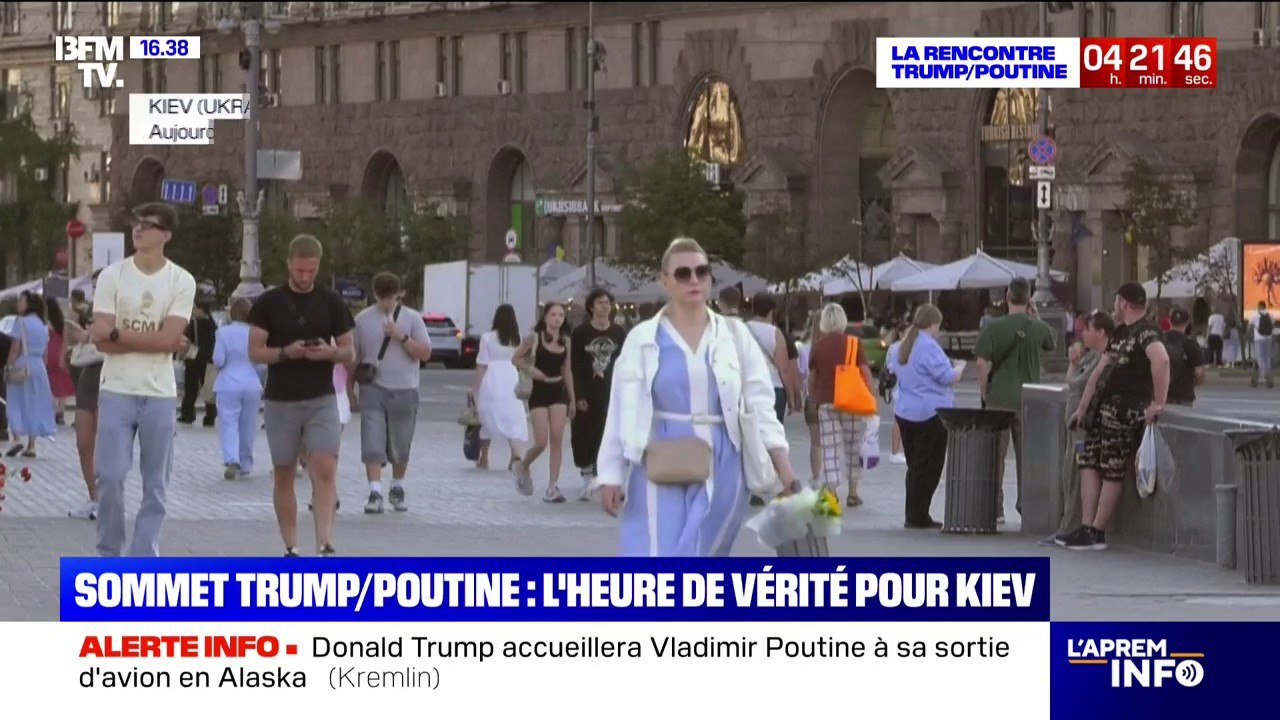 "Je ne voudrais pas que cela soit décidé dans notre dos": les habitants de Kiev sceptiques avant le sommet entre Donald Trump et Vladimir Poutine en Alaska