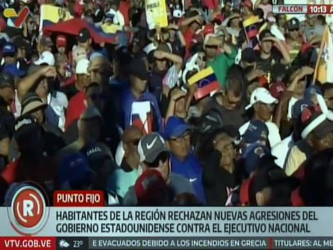 Pueblo revolucionario de Falcón marchó en apoyo al pdte. Nicolás Maduro ante amenazas imperiales