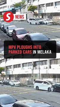 MPV crash damages three parked vehicles in Melaka