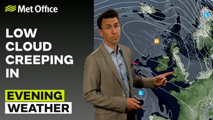 Met Office Evening Weather Forecast 15/08/2025 - Dry and cloudy for msot