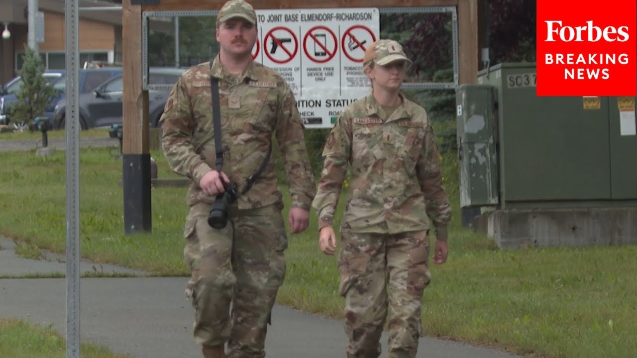 Preparations In Progress At Elmendorf-Richardson Joint Base In Alaska Ahead Of Trump-Putin Summit