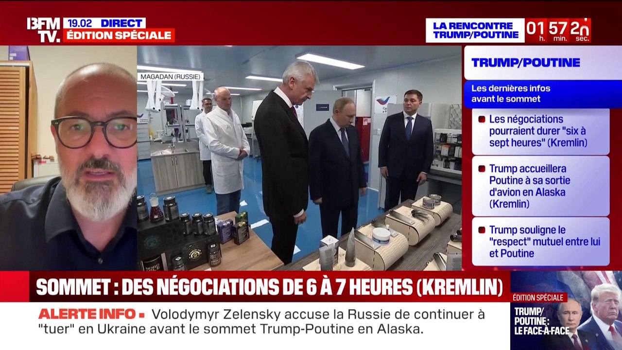 Sommet en Alaska: "Vladimir Poutine est habitué des réunions à rallonge", souligne Jean-Didier Revoin, correspondant BFMTV à Moscou