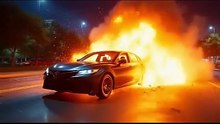 🚗💥 تويوتا كامري 2026 تشتعل وسط انفجار هوليوودي رهيب! 🔥