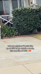 Cette jeune femme se rend au cinéma avec son voisin âgé