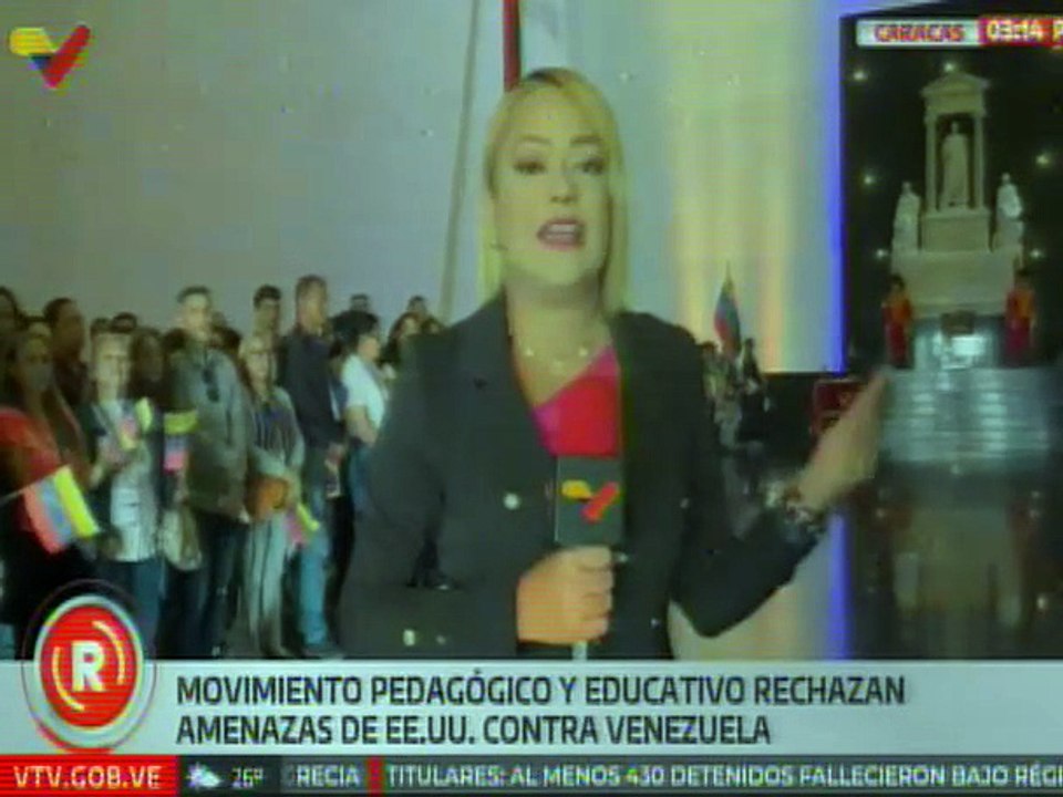 Caracas | Sector educativo rechaza las amenazas del imperio estadounidense contra Venezuela