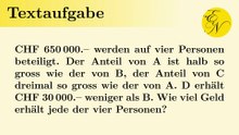 Textaufgabe: Gewinnverteilung