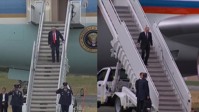 Trump and Putin shake hands as leaders arrive for historic Alaska summit