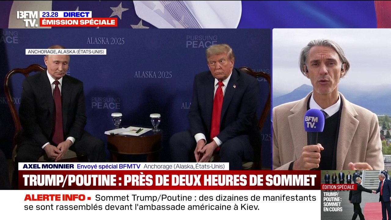 Rencontre entre Donald Trump et Vladimir Poutine: deux heures après l’ouverture du sommet, la première phase des négociations se poursuit