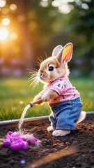 Cute Bunny Gardening 🐇🌸 Fun Animation for Kids | Coco Balloon Nursery Rhymes & Learning