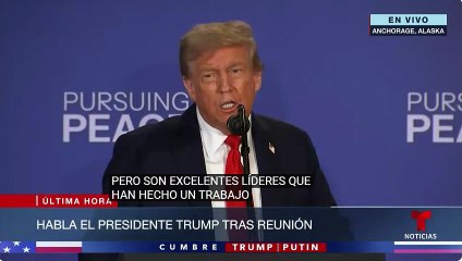 El discurso de Trump tras la cumbre en Alaska