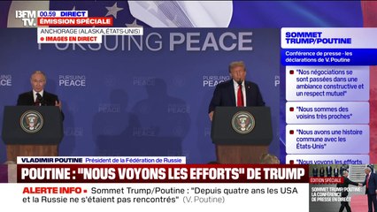 Sommet Trump/Poutine: "La sécurité de l'Ukraine doit être garantie", affirme le président russe