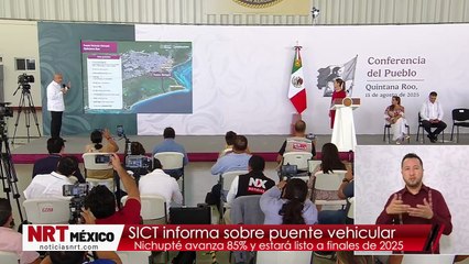 Puente vehicular Nichupté avanza 85% y estará listo a finales de 2025: SICT