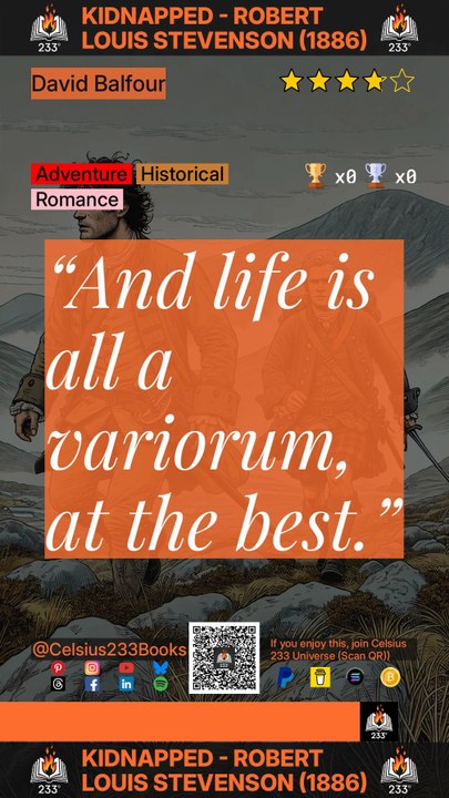 Kidnapped - Robert Louis Stevenson (1886) Quotes (David Balfour - 1)