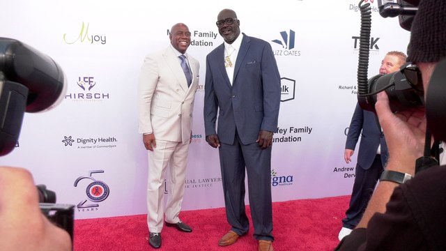 Magic Johnson and Shaquille O'Neal Harold and Carole Pump Foundation 25th Anniversary Celebrity Dinner Red Carpet