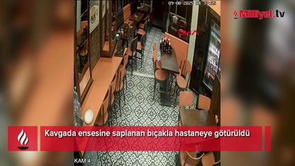 Kavgada ensesine saplanan bıçakla hastaneye götürüldü