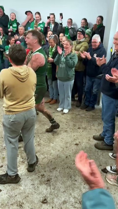 Rokewood-Corindhap sings the song following CHFL win over Gordon