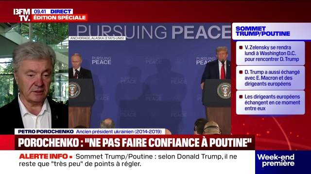 Sommet Trump-Poutine: pour Petro Porochenko, ancien président ukrainien, il ne faut pas faire confiance à Poutine