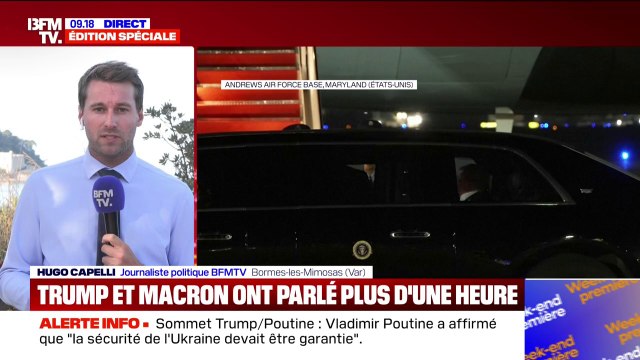 Sommet Trump-Poutine: Donald Trump a échangé avec des dirigeants européens dont Emmanuel Macron
