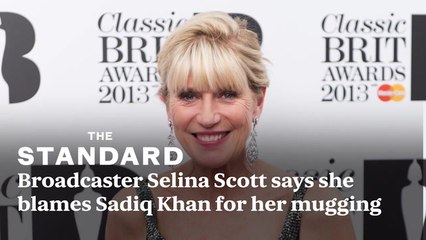 Broadcaster Selina Scott says she blames Sadiq Khan for her mugging
