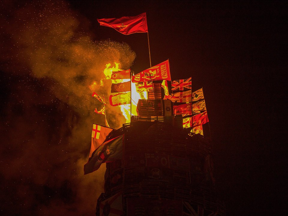 Bogside bonfire in Derry 2025