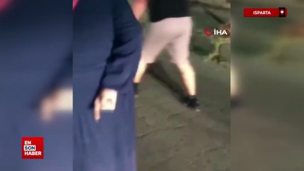 Isparta'da evine dönmek isteyen aileye dehşeti yaşattılar