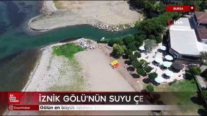 İznik Gölü’nün en büyük iskelesi karada kaldı
