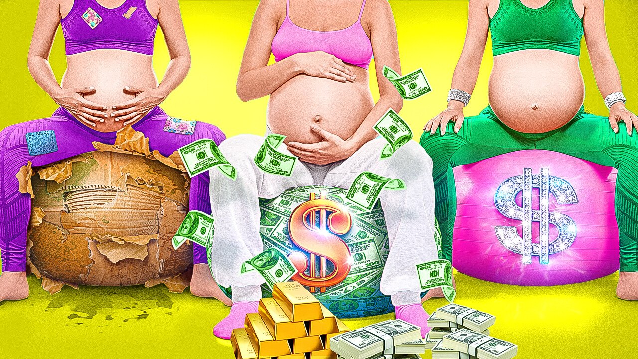 Riche ou Pas ? ÉCHANGÉE à la Naissance 🤰 Pauvre VS Riche VS Giga Riche – Ma Vie de Future Maman