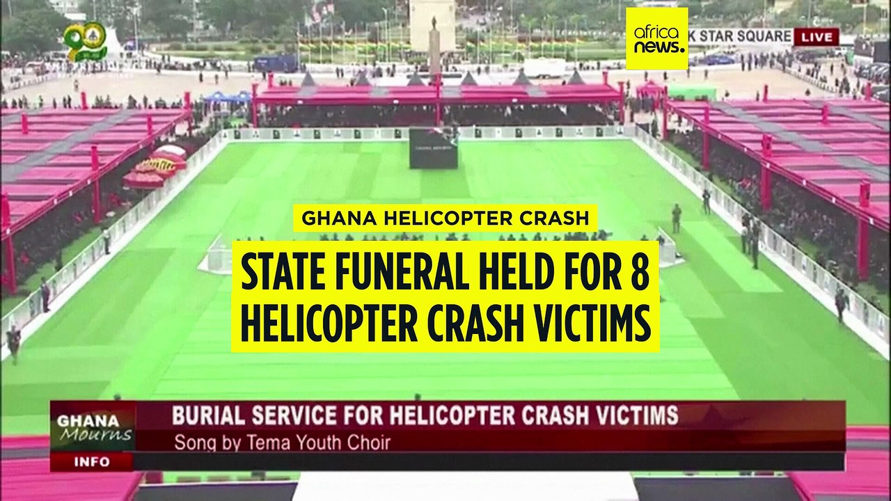 Ghana holds state funeral for 8 helicopter crash victims