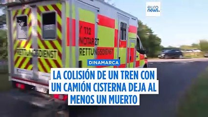 Varios heridos tras chocar un tren con un coche en Dinamarca