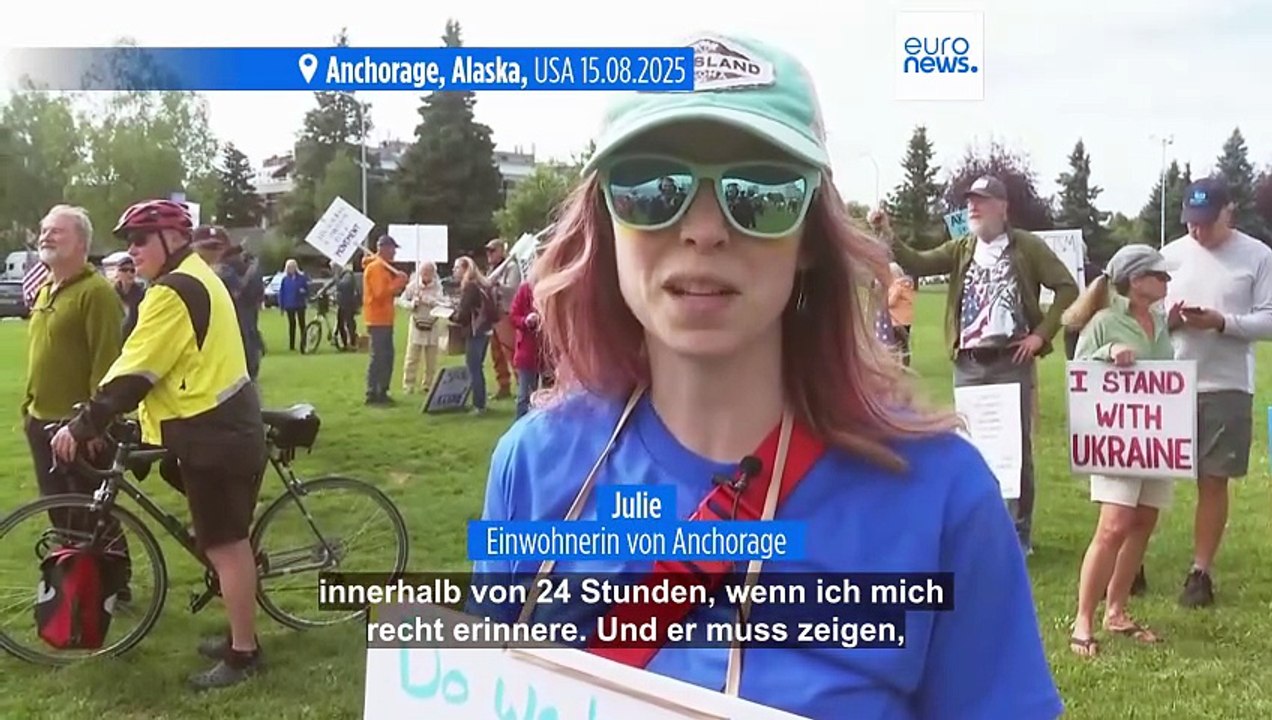 Sie wollen einen Deal 'für sich selbst': Demonstranten protestieren gegen Trump-Putin-Gipfel