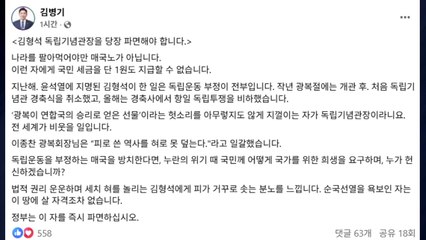 김병기 "순국선열 욕보인 김형석 독립기념관장 파면해야" / YTN