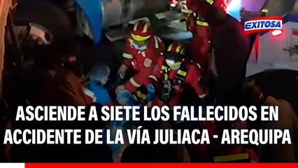 Asciende a siete los fallecidos en el accidente de la vía Juliaca - Arequipa