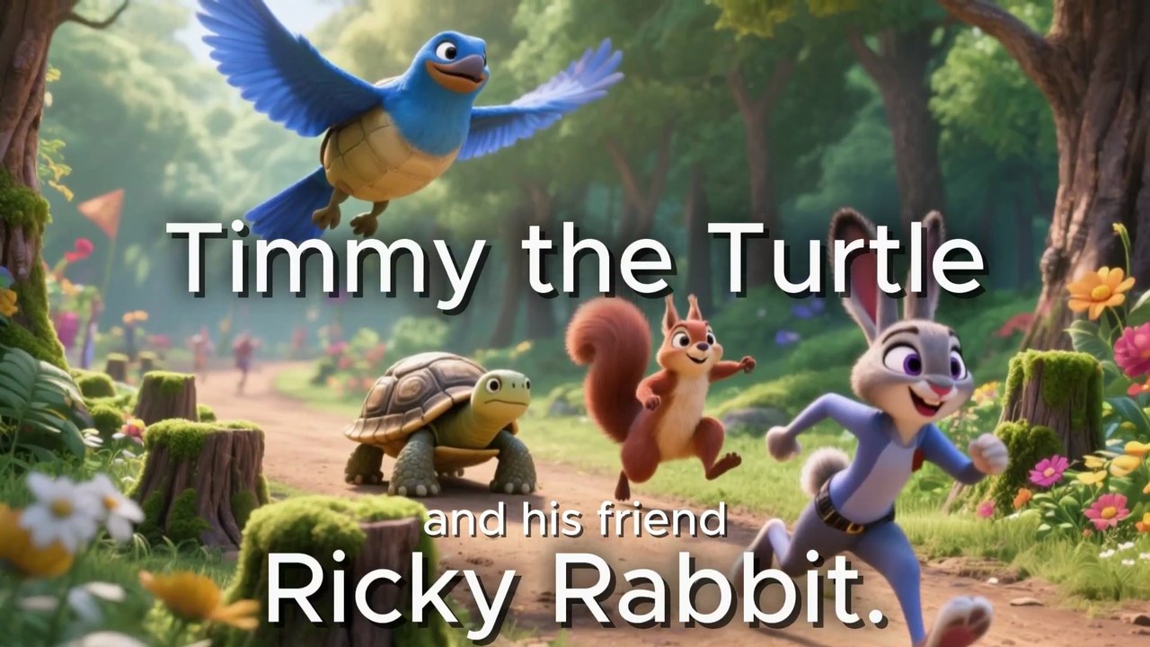 Timmy the Turtle and Ricky Rabbit Story | A Fun Kids Story About Friendship and a Forest Race | Bella Bluebird, Timmy the Turtle, Ricky Rabbit & Sally Squirrel—who will win the race?