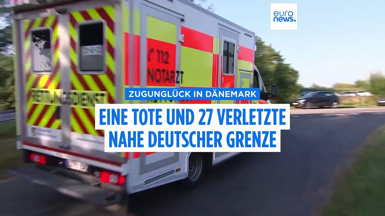 Zugunglück nahe deutscher Grenze: Ein Todesopfer und 27 Verletzte in Dänemark