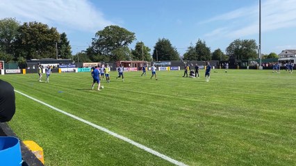 Glenavon take part in Irish League warm-up routine