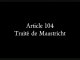 Etienne Chouard et l'article 104 de Maastricht