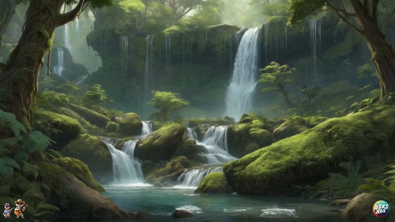 🌿 Relaxing Waterfall Ambience with Study Music 🌊✨