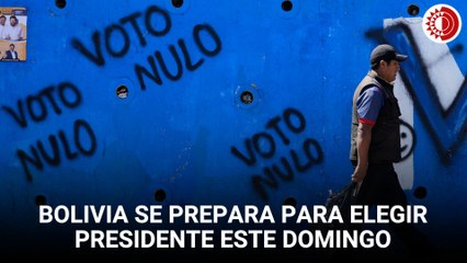 Bolivia se prepara para elegir presidente este domingo