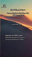 Stop Overthinking | Hazrat Ali's(RA) Advice
