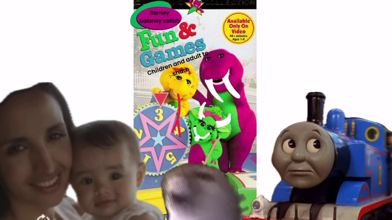 Barney Dailymotion piggyback ride fun and games Children and adult to share.