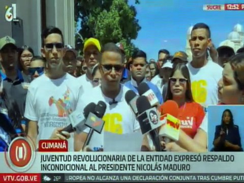 Juventud socialista de Sucre repudian las agresiones contra el presidente Nicolás Maduro