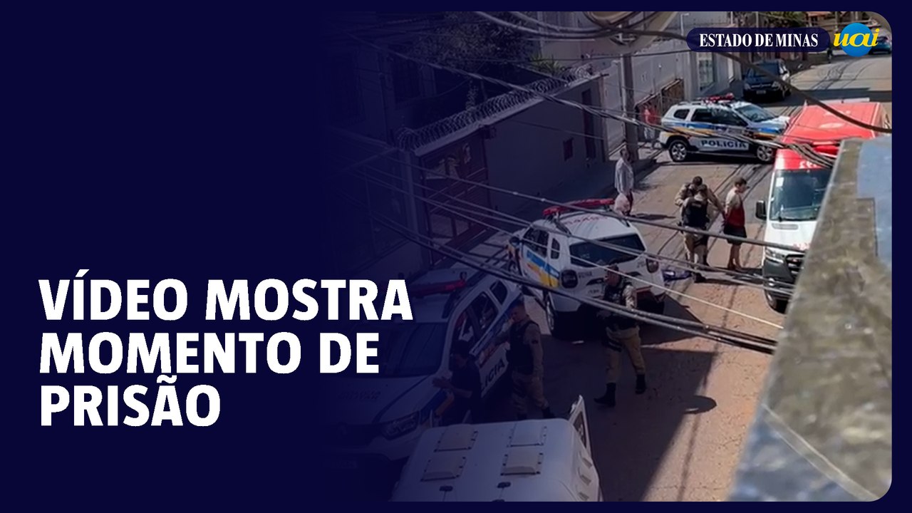 Vídeo mostra momento que policial penal suspeito de matar a namorada é preso em BH