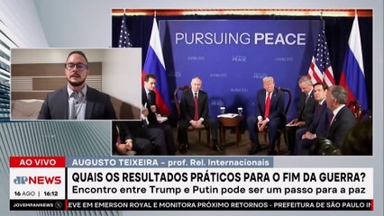 Quais os resultados práticos para fim da guerra? Especialista comenta reunião entre Trump e Putin