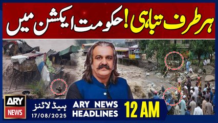 Floods Destruction in KPK - Government in Action || ARY News 12 AM Headlines || 17th Aug 2025