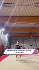 Scary Stunt Fail 😱 Flyer Falls Headfirst but Gets Saved Just in Time!|| Heartsome 💖
