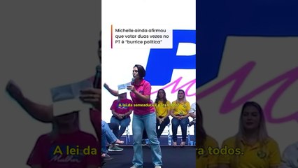 Michelle Bolsonaro chama Lula de ‘cachaceiro’ e diz que votar duas vezes no PT é ‘burrice’ #shorts