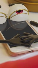 POV: Your phone refuses to be ignored 📱😤😂 #funnyanimation #clingyphone