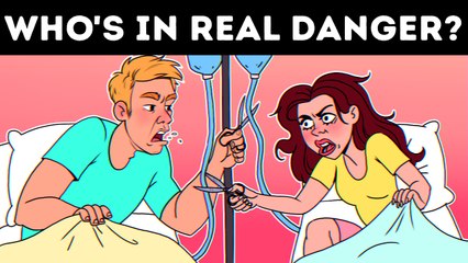 Which IV Is More Risky To Cut? #hospital #risk #riddles